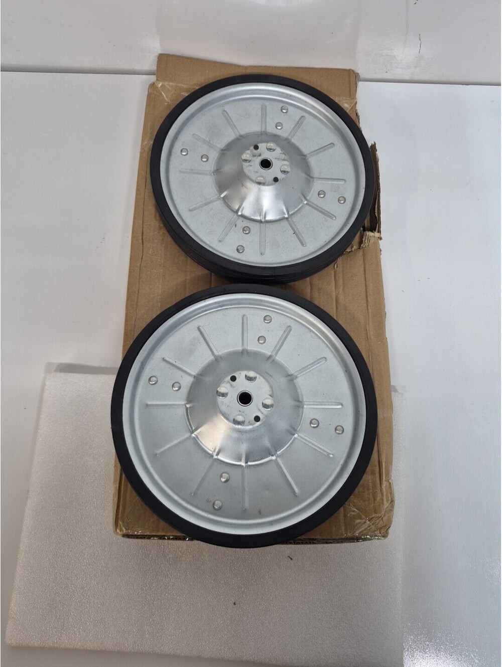 2 pcs Shopping Cart Wheels Replacement 8" X 1"